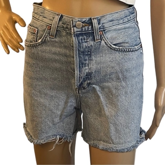 DENIM Forum "The Yoko Mid Thigh" Denim Shorts - Picture 2 of 11